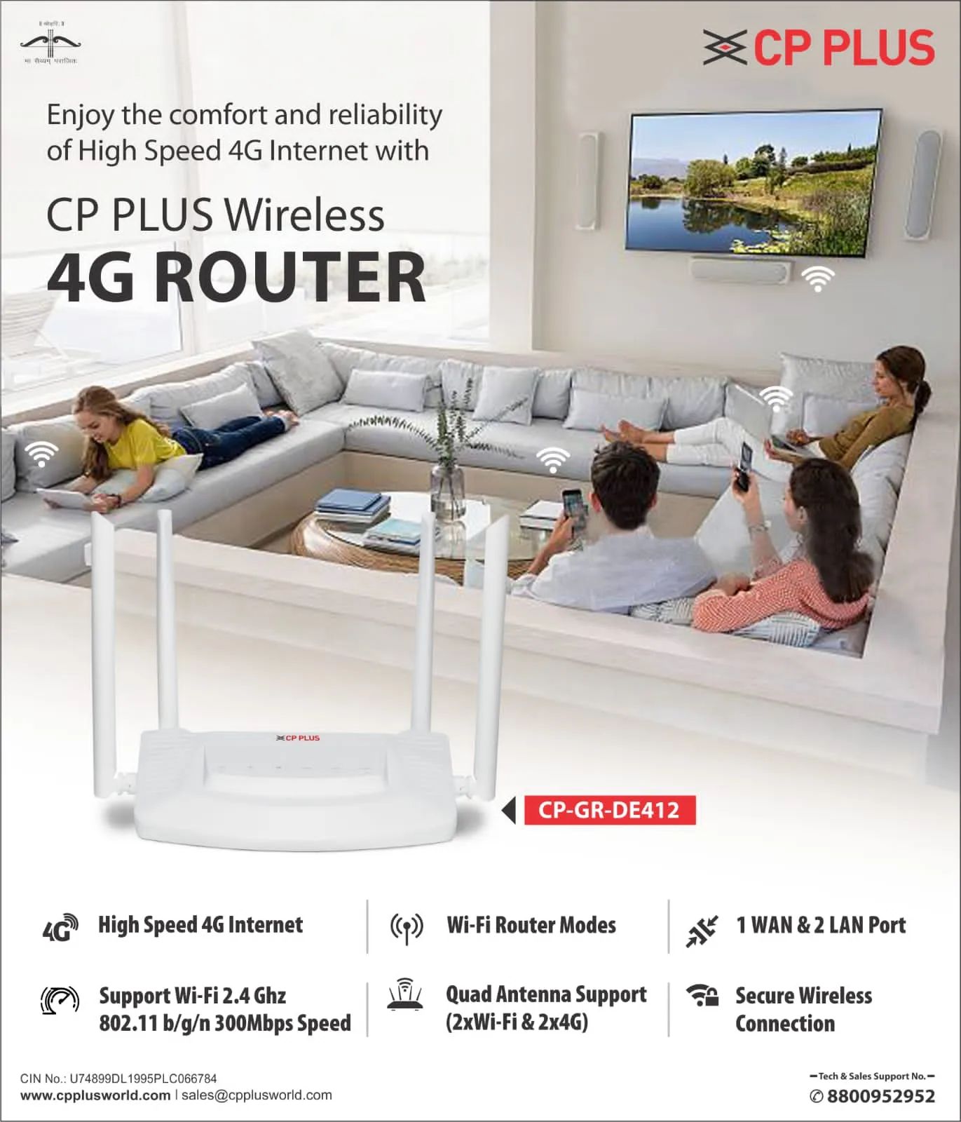 CP PLUS Wireless 4G Router